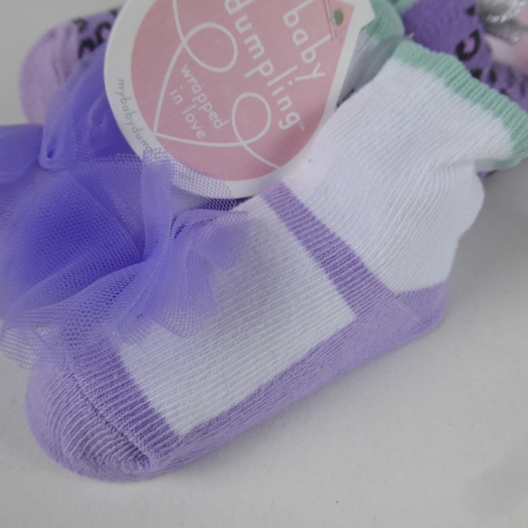 Baby Dumpling Bow Leopard Infant Socks Bundle NWT - Picture 8 of 10